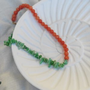 Collar Ibiza naranja-verde