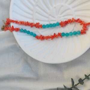 Collar Ibiza naranja-azul