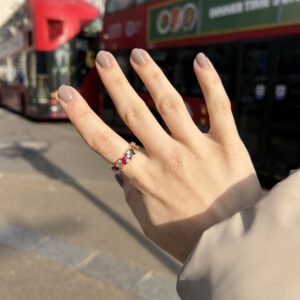 Anillo cristales multicolor