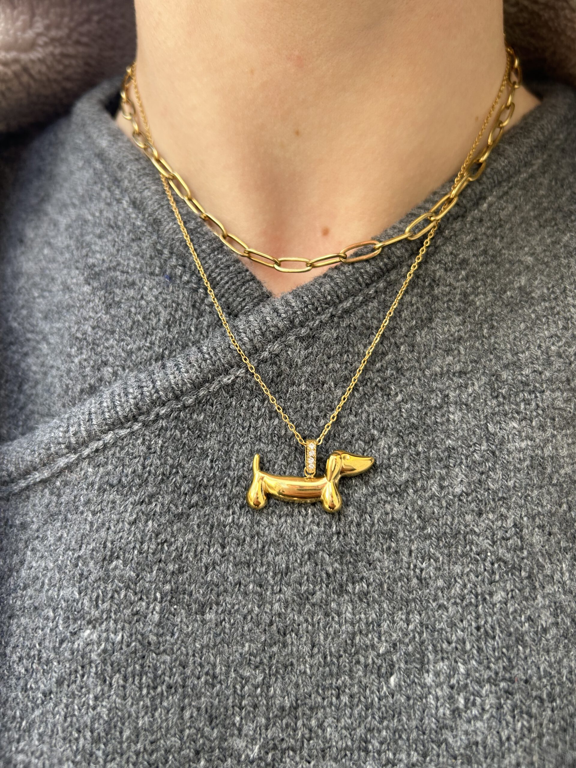 Collar Perro Salchicha dorado - Imagen 4