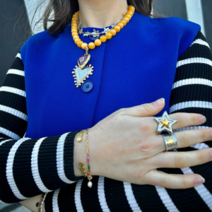 Charm Maxi corazón combinado