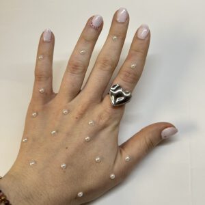 Anillo corazón plateado