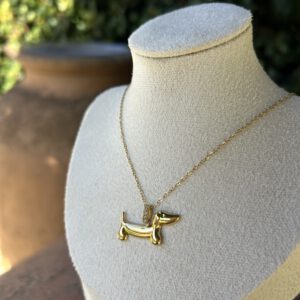 Collar Perro Salchicha dorado