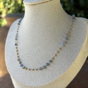 Collar mini crystal azulado