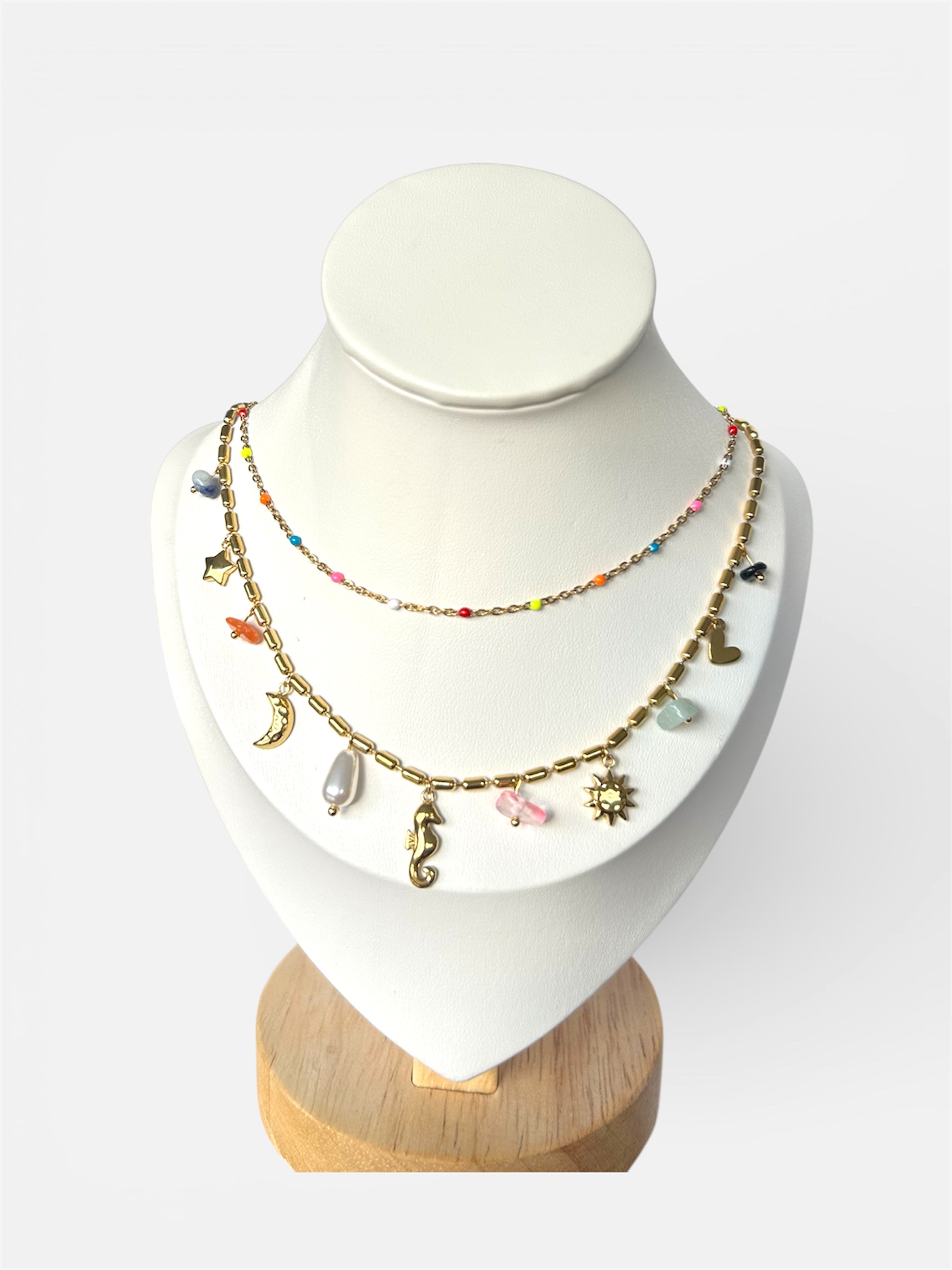 Collar doble multi charms